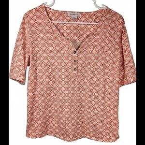 Liz Claiborne Women's Patterned Short Sleeve Top Size XL‎